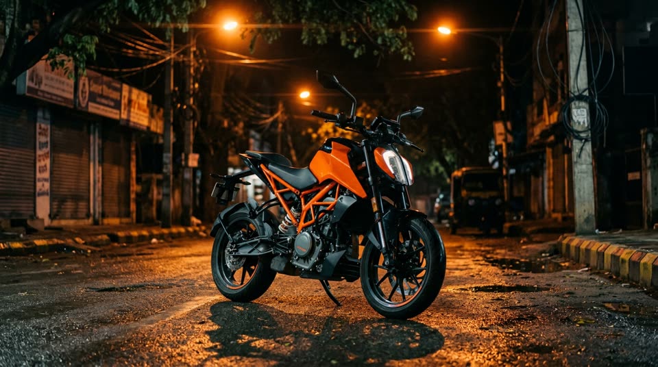 Orange Streetfighter Motorcycle
